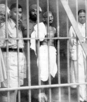 Gandhi in prison